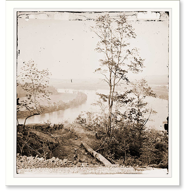 Historic Print, Chattanooga Tennessee (vicinity). View of Tennessee