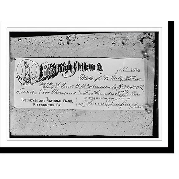 Historic Print, Check for O'Toole - $22,500, 16" x 20"