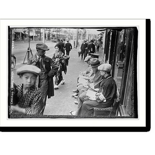 Historic Print, Checking Traffic, Tokyo, 16" x 20"