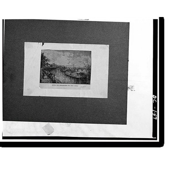 Historic Print, Chesapeake & Ohio Canal, Georgetown Section, East & West parallel to M Street Northwest, Washington, District of Columbia, DC, 18" x 24"
