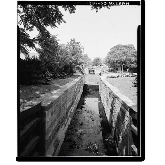 Historic Print, Chesapeake & Ohio Canal, Georgetown Section, East & West parallel to M Street Northwest, Washington, District of Columbia, DC - 2, 16" x 20"
