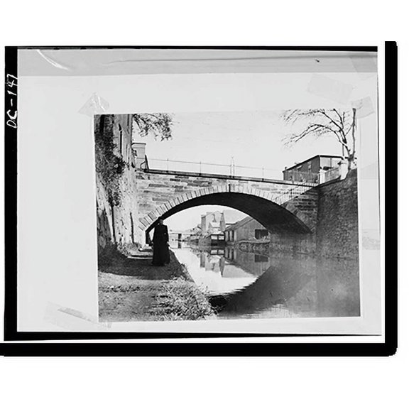 Historic Print, Chesapeake & Ohio Canal, Georgetown Section, East & West parallel to M Street Northwest, Washington, District of Columbia, DC - 3, 16" x 20"