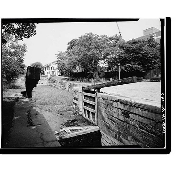 Historic Print, Chesapeake & Ohio Canal, Georgetown Section, East & West parallel to M Street Northwest, Washington, District of Columbia, DC - 3, 16" x 20"