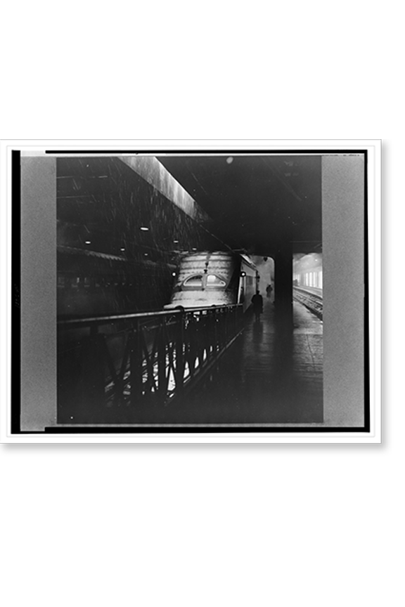 Historic Print, Chicago, Illinois. One of the Chicago, Milwaukee, Saint Paul and Pacific Railroad Hiawatha" trains about to leave from Union Station", 16" x 20"