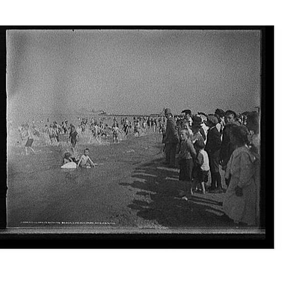 Historic Print, Children's bathing beach, Lincoln Park, Chicago, Ill. - 2, 16" x 20"