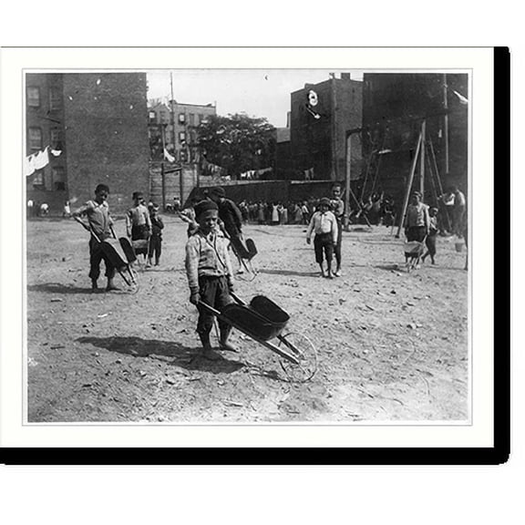 Historic Print, Children's playground, Poverty Gap, 18" x 24"