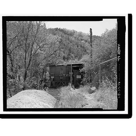 Historic Print, Childs-Irving Hydroelectric Project, Irving System, Intake System, Forest Service Road 708/502, Camp Verde vicinity, Yavapai County, AZ, 16" x 20"