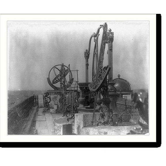 Historic Print, China - Peking - instruments atop observatory, 18" x 24"