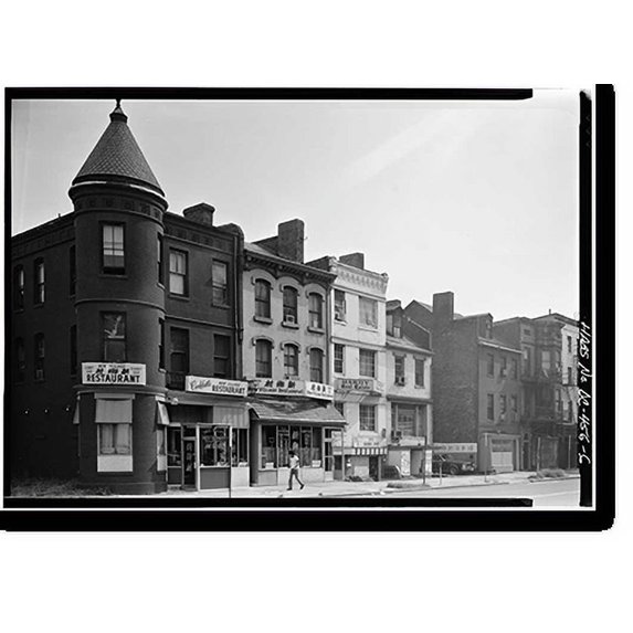 Historic Print, Chinatown, H Street Northwest, 600-800 Blocks & Seventh Stree, Washington, District of Columbia, DC - 6, 16" x 20"