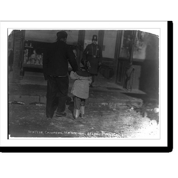Historic Print, [Chinese-American father and daughter making New Year calls, Chinatown, New York City], 18" x 24"