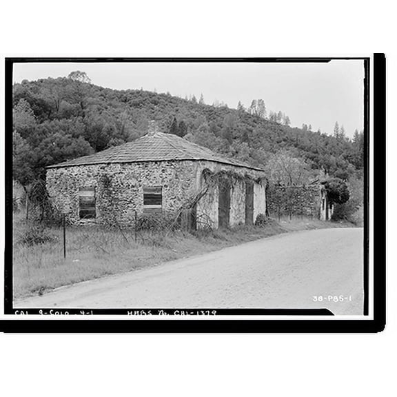 Historic Print, Chinese Store (Ruins), Main Street, Coloma, El Dorado County, CA, 18" x 24"