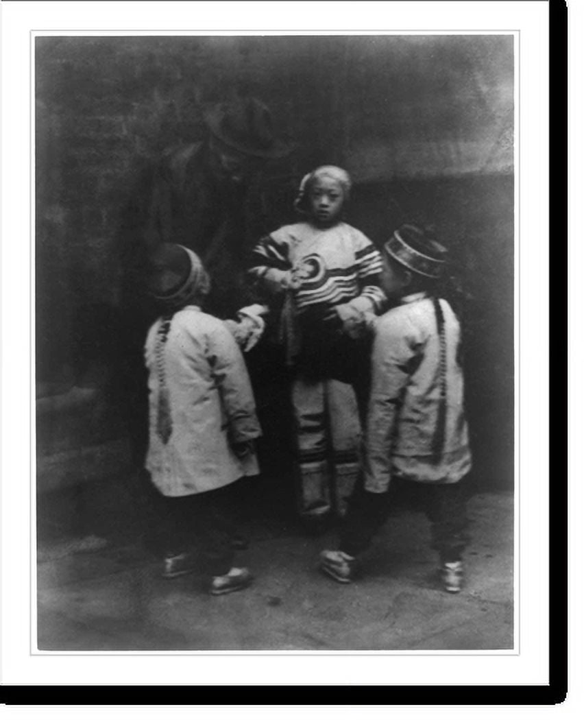 Historic Print, Chinese in Chinatown, San Francisco, 16" x 20