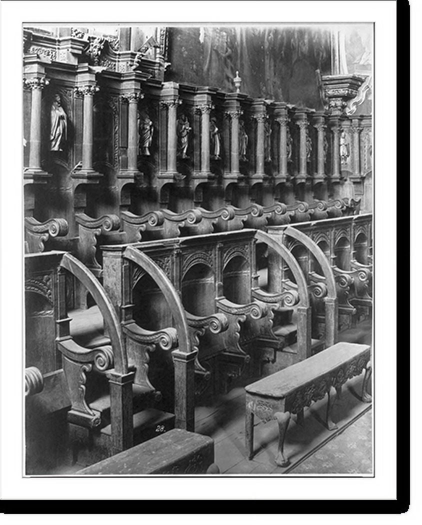 Historic Print, Choir Stalls, Iglesia de Santo Domingo, Mexico City
