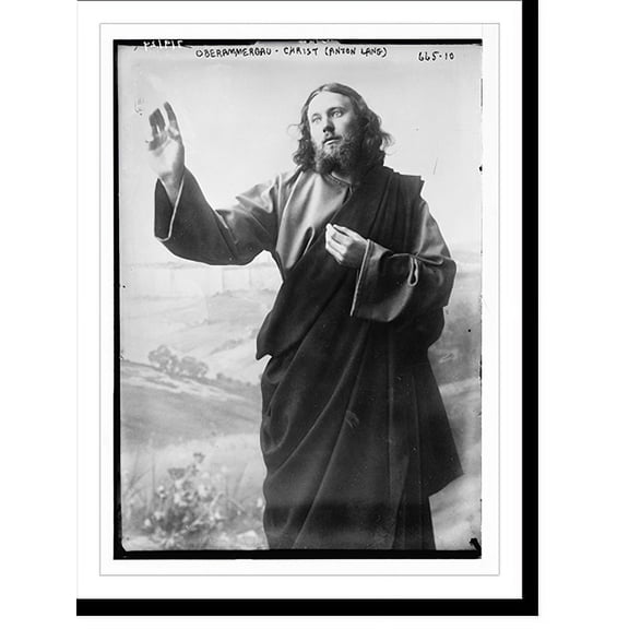 Historic Print, Christ (Anton Lang) in passion play, Oberammergau, Bavaria, Germany, 18" x 24"
