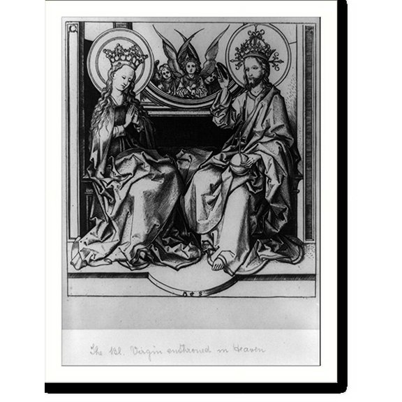 Historic Print, [Christ blessing the Virgin].M+S [monogram], 16" x 20"