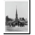 Historic Print, Church in camp of 50th New York Engineers in front of