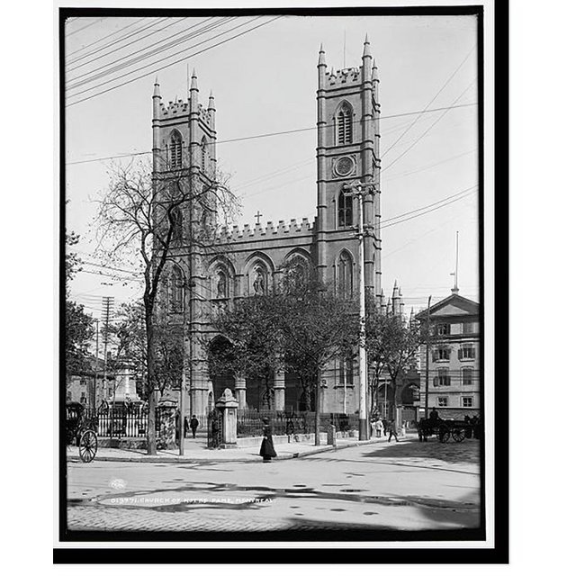 Historic Print, Church of Notre Dame, Montreal 2, 16" x 20"
