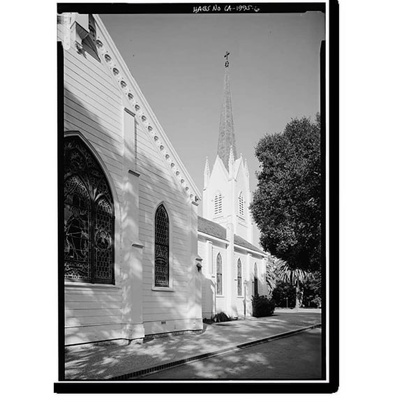 Historic Print, Church of the Nativity, 210 Oak Grove Avenue, Menlo Park, San Mateo County, CA - 6, 18" x 24"