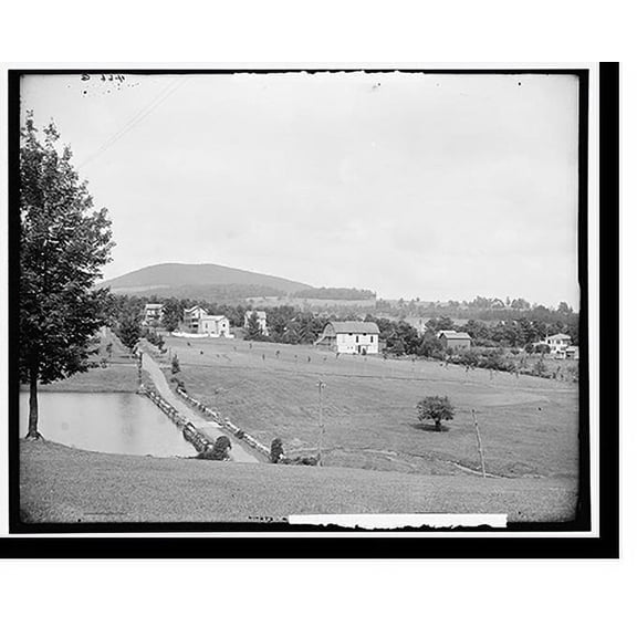 Historic Print, Churchill Park and the Rexmere, Stamford, Catskill Mountains, N.Y. - 2, 18" x 24"