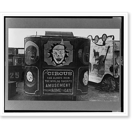 Historic Print, Circus wagon, Alger, Sheridan County, Montana, 18" x 24"