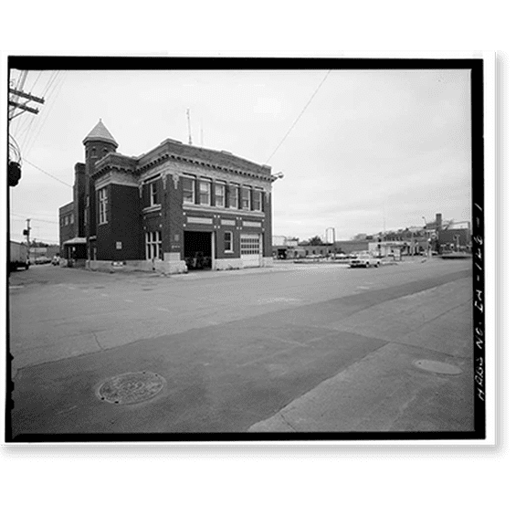 Historic Print, City Fire Department Headquarters, 19 First Street Southwest, Mason City, Cerro Gordo County, IA, 16" x 20"