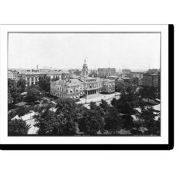 Historic Print, City Hall, New York City, N.Y., 16" x 20"
