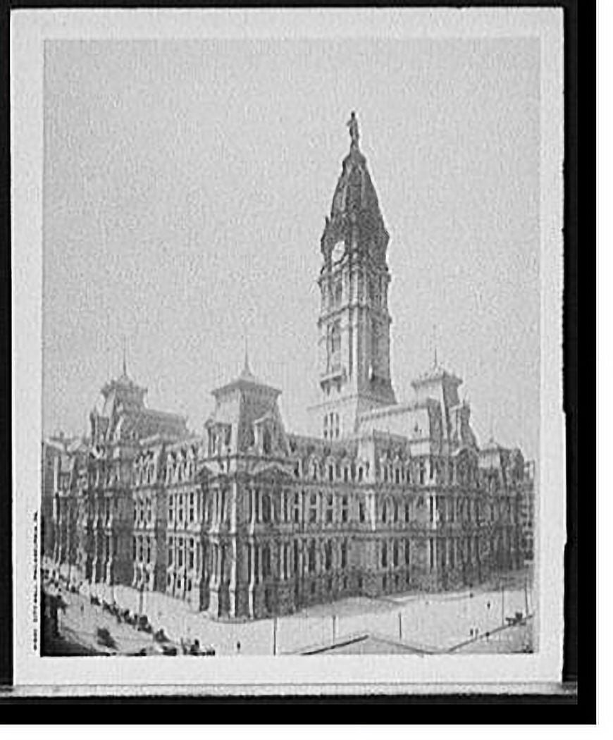 Historic Print, City Hall, Philadelphia, Pa., 16" x 20"
