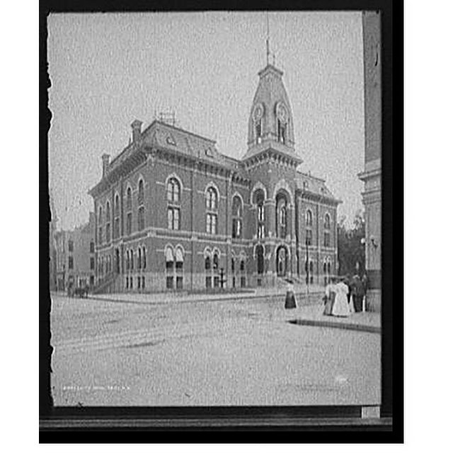 Historic Print, City Hall, Troy, N.Y., 16" x 20"