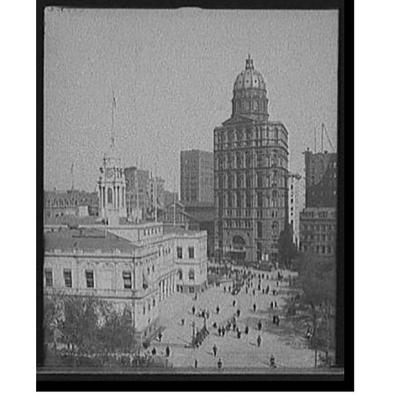 Historic Print, City Hall and World Building, New York., 18" x 24"