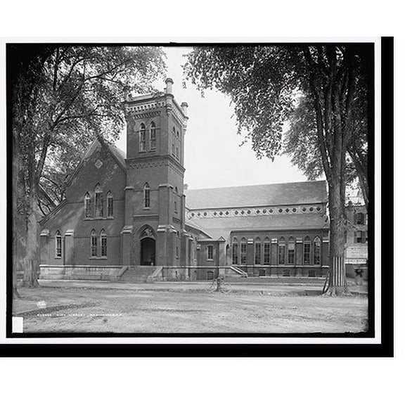 Historic Print, City Library, Manchester, N.H., 16" x 20"