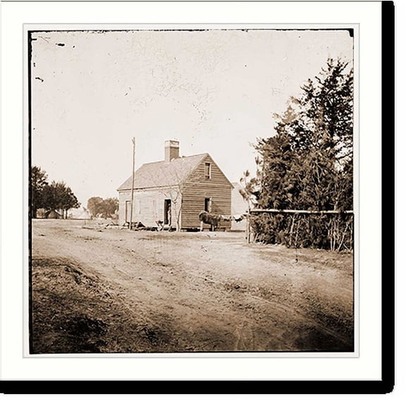 Historic Print, City Point Virginia (vicinity). Headquarters of Secret Service, 16" x 20"