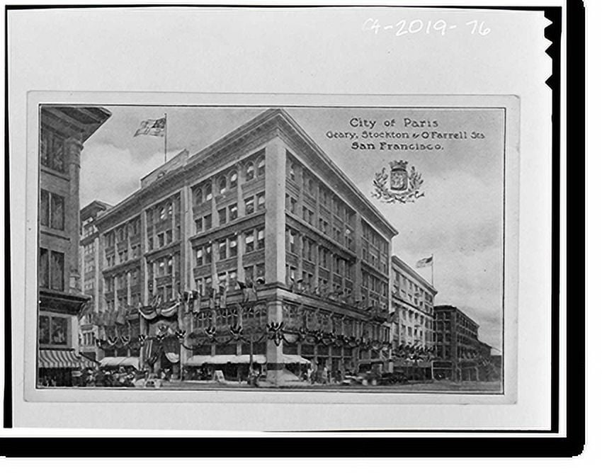 Historic Print, City of Paris Dry Goods Company, Geary & Stockton