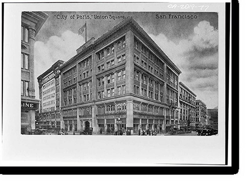 Historic Print, City of Paris Dry Goods Company, Geary & Stockton