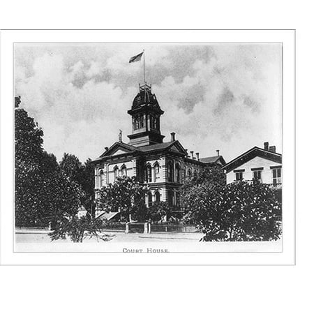 Historic Print, [Clackamas County] Court House, [Oregon City, Ore.; exterior and grounds], 18" x 24"