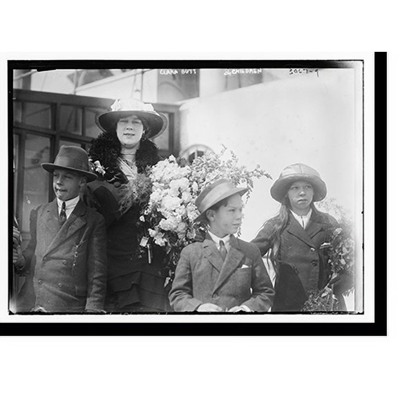 Historic Print, Clara Butt and children, 16" x 20"