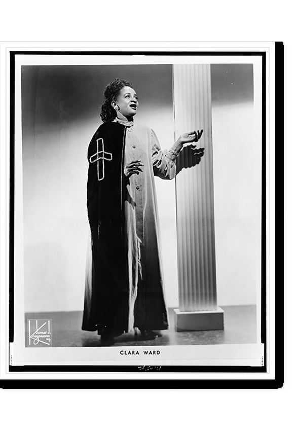 Historic Print, Clara Ward.James J. Kriegsmann, NY., 16" x 20"