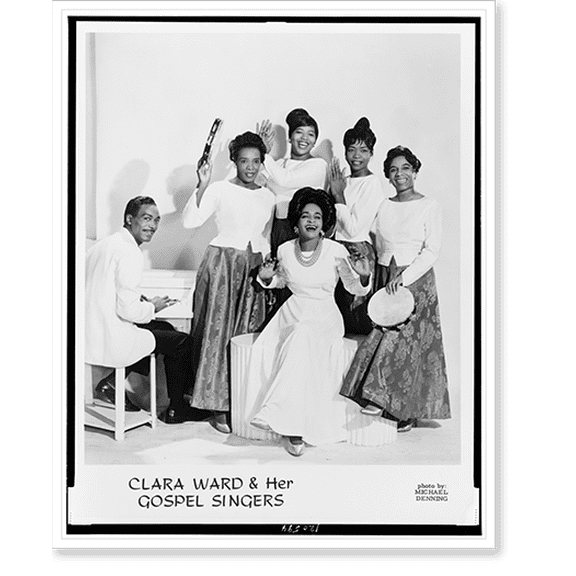 Historic Print, Clara Ward & her gospel singers.photo by Michael Denning., 16" x 20"