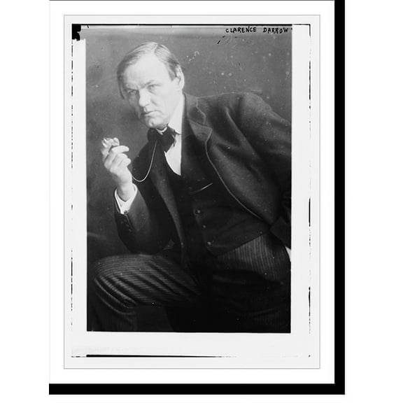 Historic Print, Clarence Darrow, 3/4 standing, one leg raised, 18" x 24"