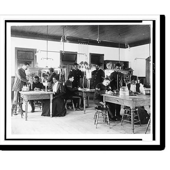 Historic Print, [Class in capillary physics at Hampton Institute, Hampton, Virginia], 18" x 24"