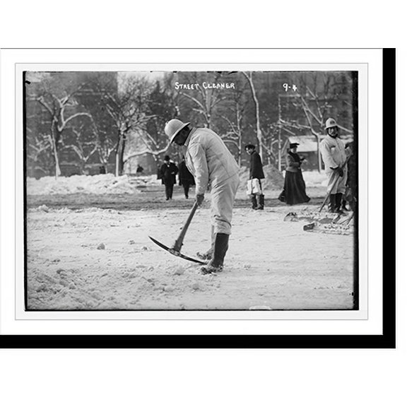 Historic Print, Cleaning streets after snow storm, New York, 16" x 20"