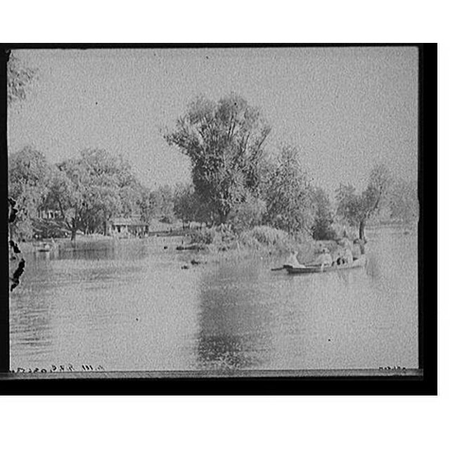 Historic Print, [Cleveland, Ohio, lake in Wade Park], 16" x 20