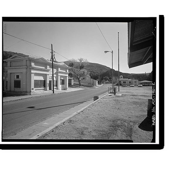 Historic Print, Clifton Town Hall, Park Avenue, Clifton, Greenlee County, AZ - 2, 18" x 24"