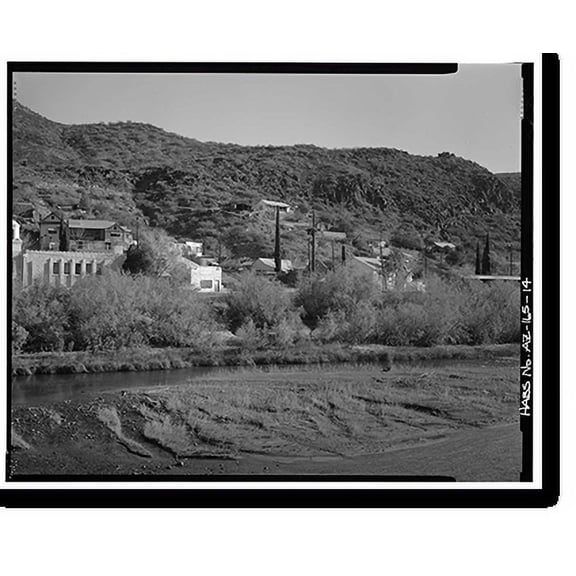 Historic Print, Clifton Townsite, Confluence of Chase Creek & San Francisco River, Clifton, Greenlee County, AZ - 14, 18" x 24"
