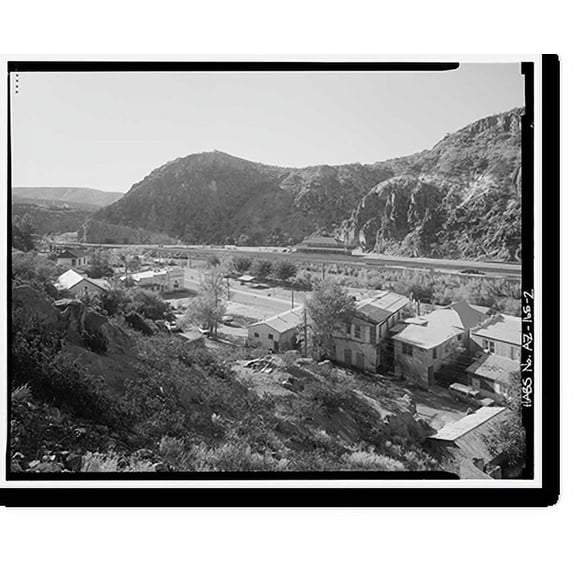 Historic Print, Clifton Townsite, Confluence of Chase Creek & San Francisco River, Clifton, Greenlee County, AZ - 2, 18" x 24"