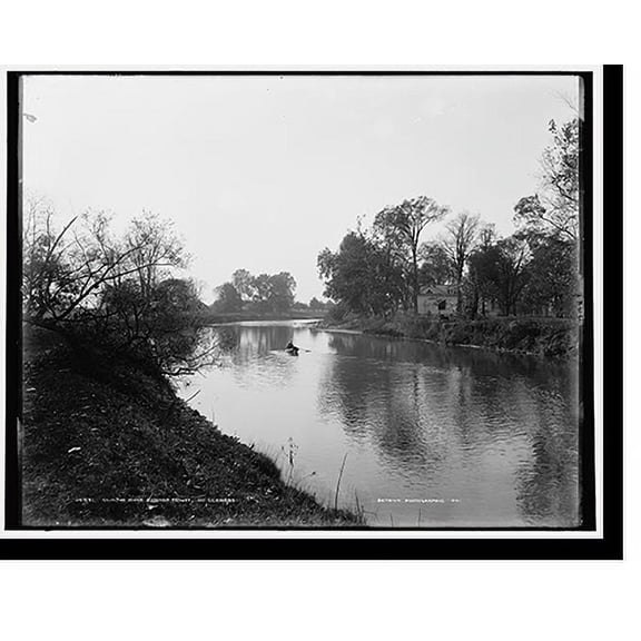 Historic Print, Clinton River summer resort, Mt. Clemens, 16" x 20"