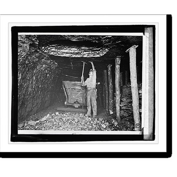 Historic Print, Coal mining, 16" x 20"