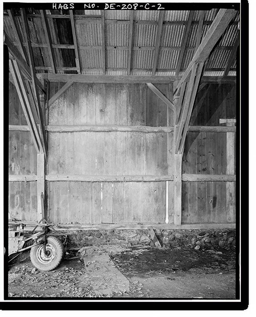 Historic Print, Cochran Grange, Threshing Barn, U.S. Route 301, West of