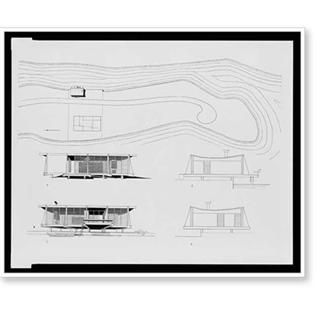 Historic Print, [Cocoon house (Healy guest house), Siesta Key, Florida