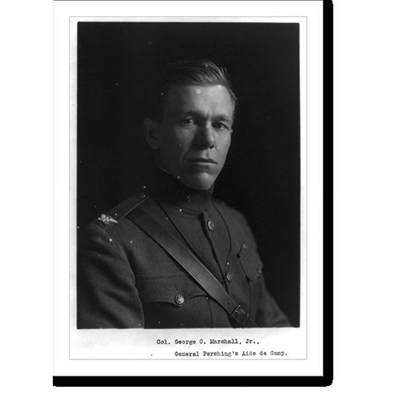Historic Print, [Col. George Catlett Marshall, 1880-1959, bust portrait, facing right], 16" x 20"