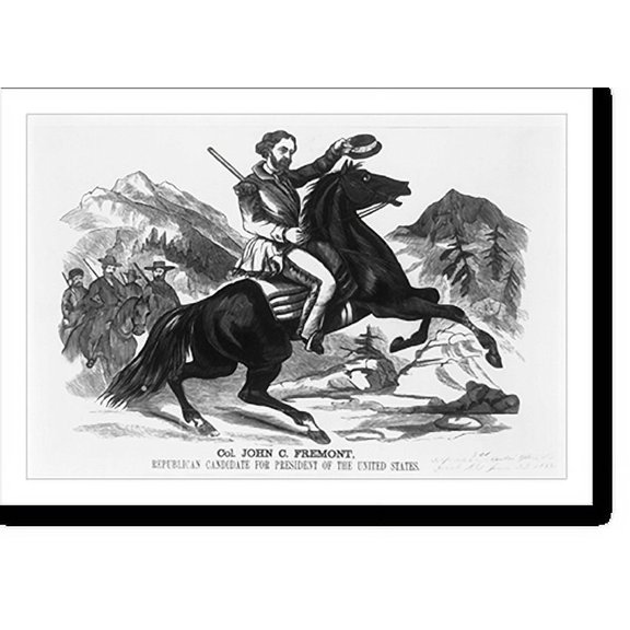 Historic Print, Col. John C. Fremont, Republican candidate for the President of the United States, 16" x 20"